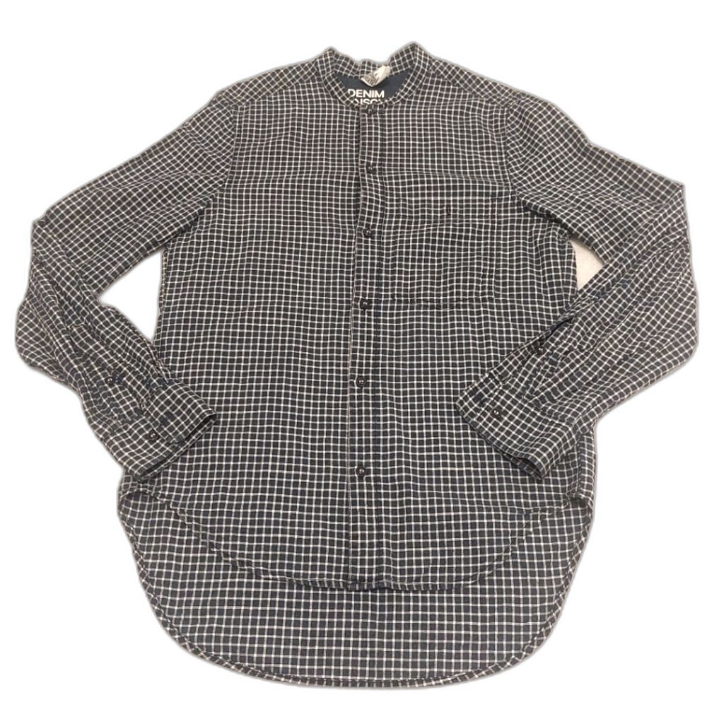 H&M Banded Collar Button Down Size Small Plaid